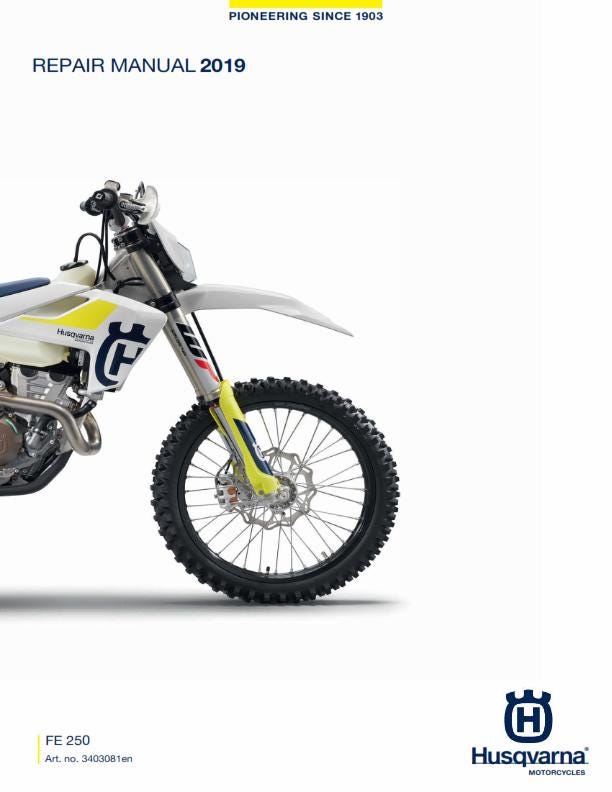 Husqvarna 2019 - FE 250 - Workshop Service Repair Manual