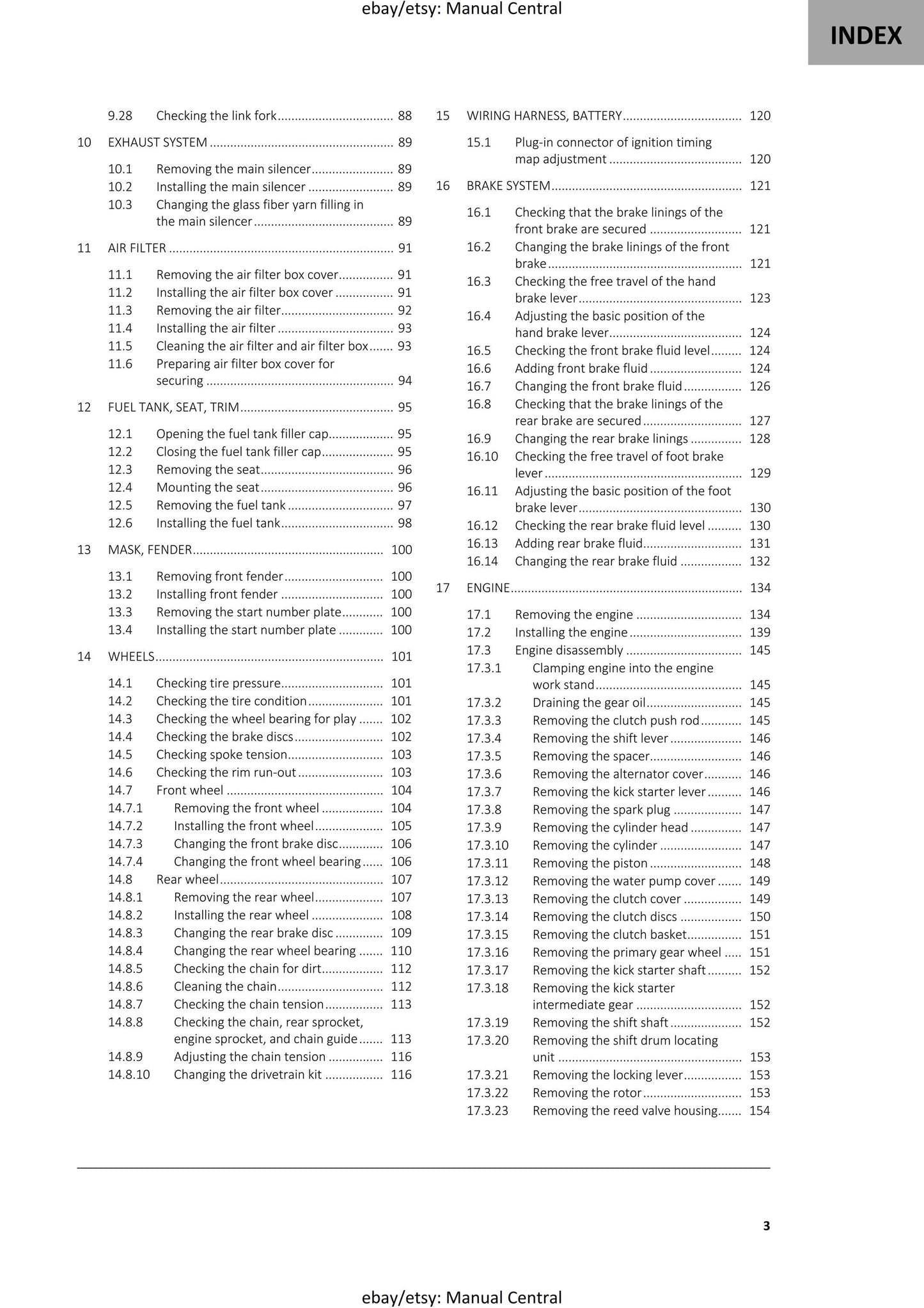 GasGas 2022 -MC 125 - Service Workshop Repair Manual