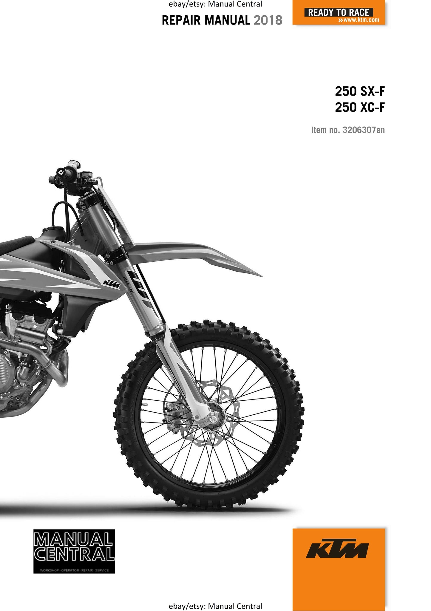 KTM 2018 - 250 SX-F XC-F - Service Workshop Repair Manual