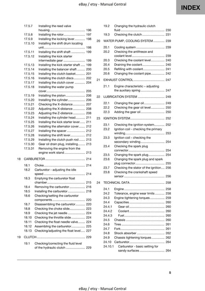 Husqvarna 2020 - TC 250 - Workshop Service Repair Manual