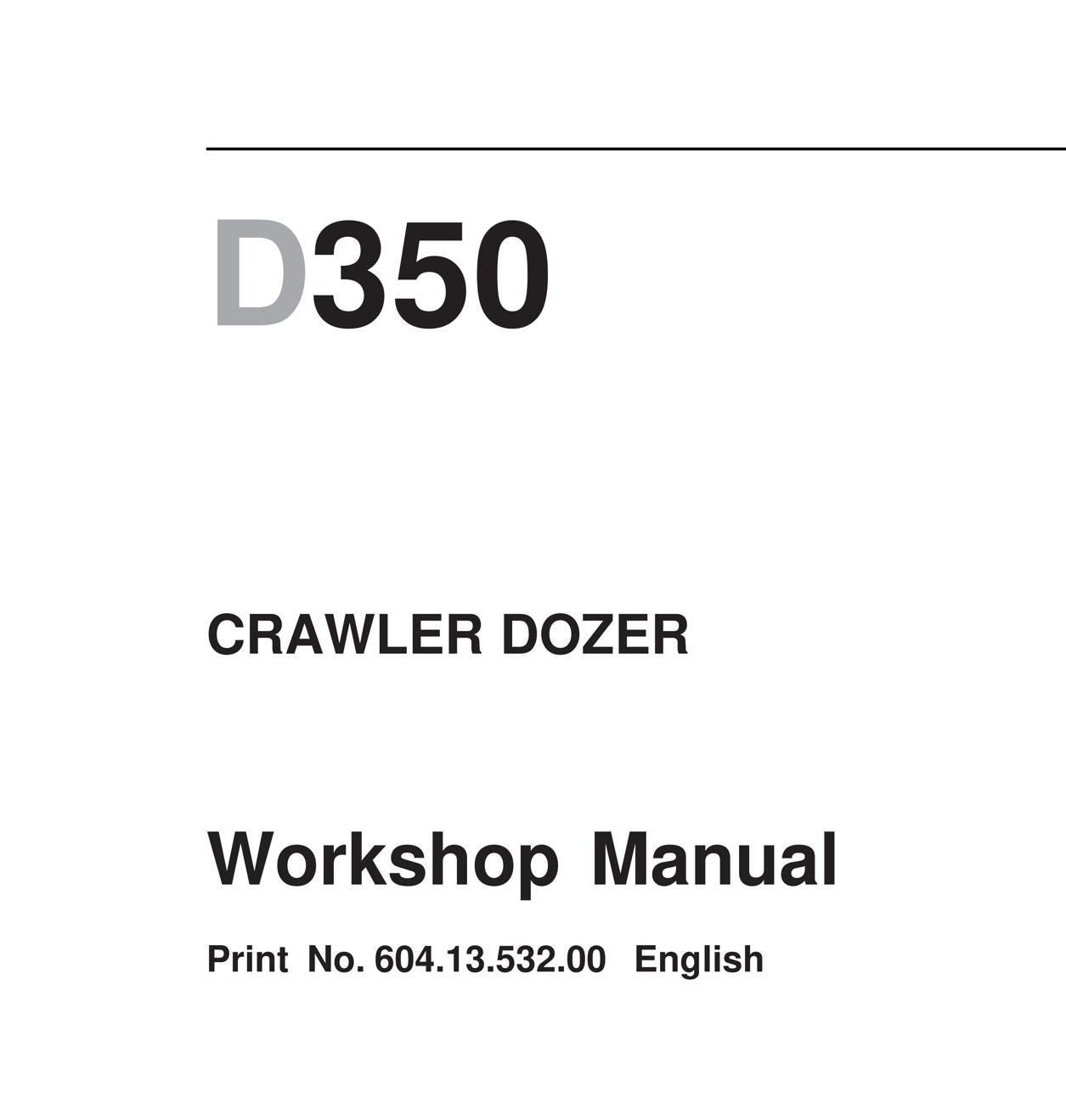 New Holland - D350 Crawler Dozer - Workshop Service Repair Manual