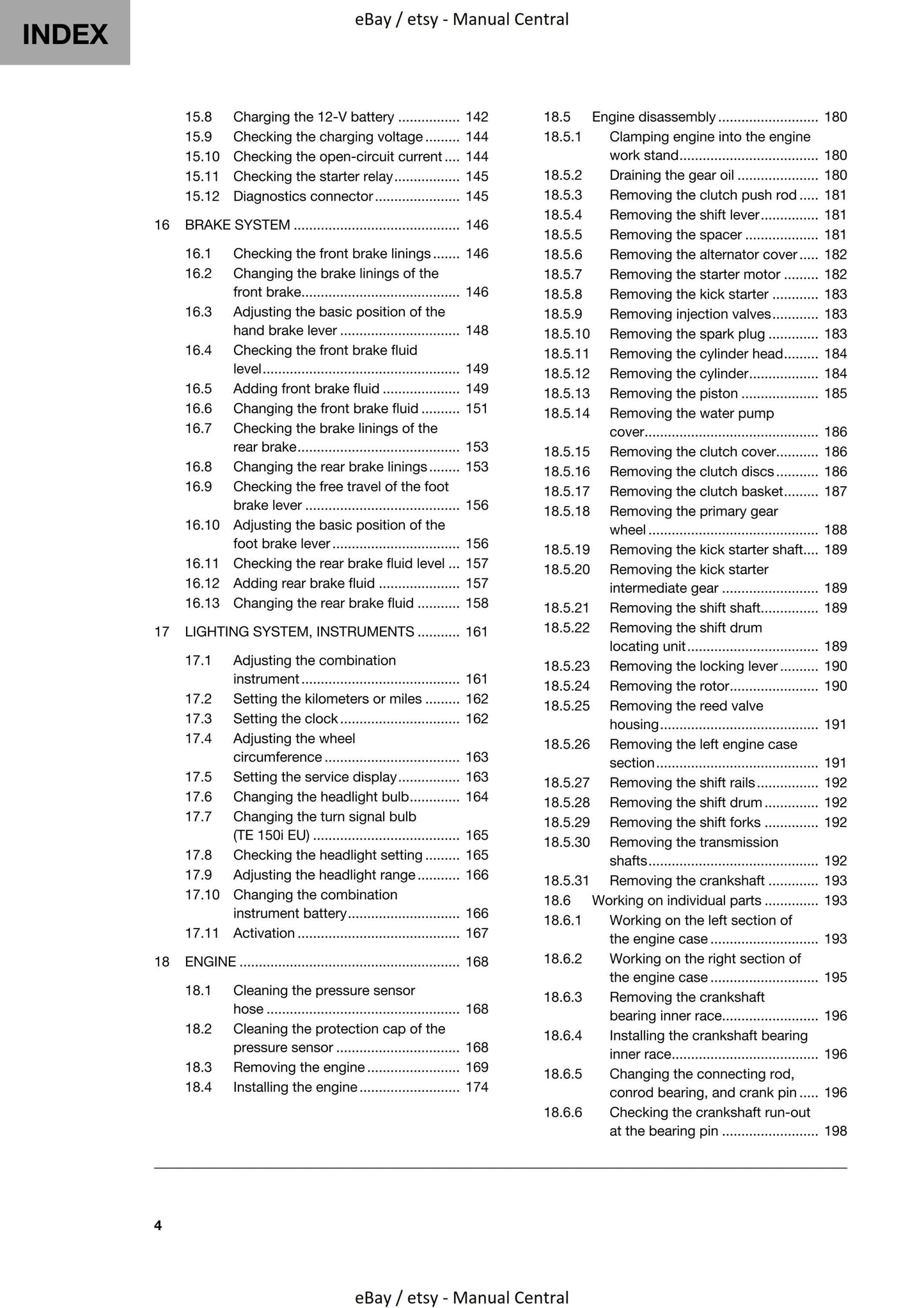 Husqvarna 2020 - TE 150i - Workshop Service Repair Manual