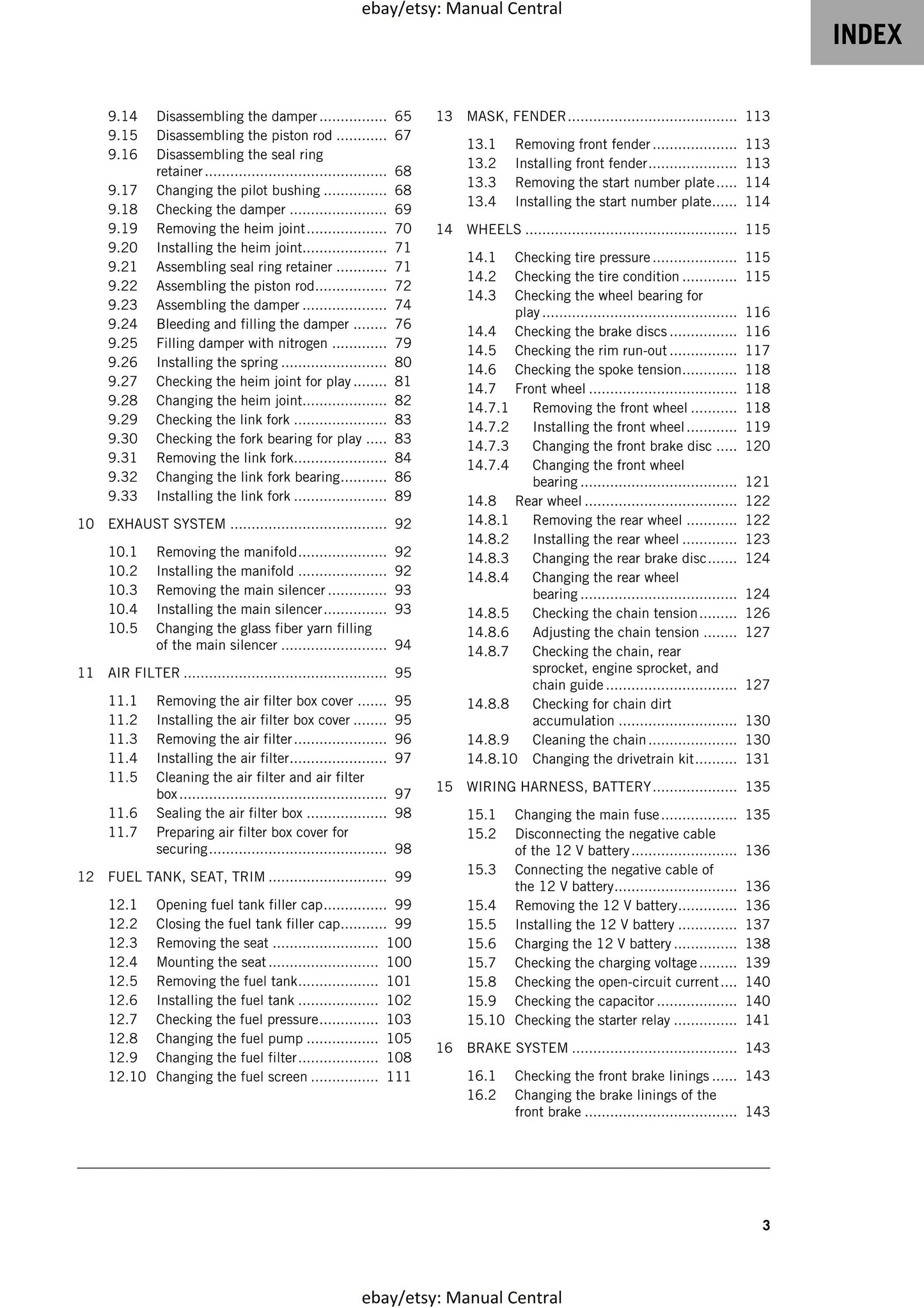 KTM 2018 - 450 Sx-f Factory Edition - Service Workshop Repair Manual