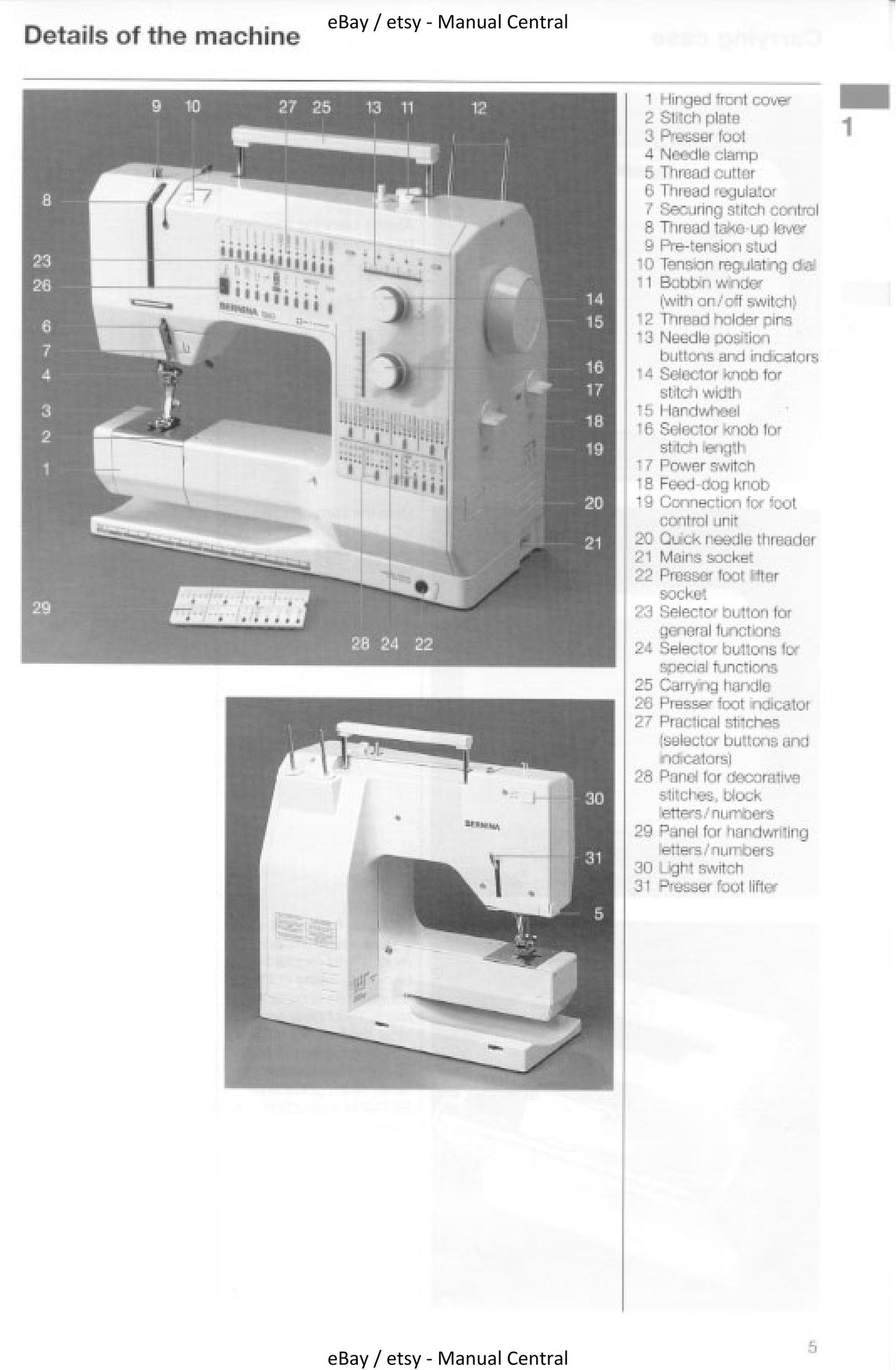 Bernina 1260 Instruction Manual