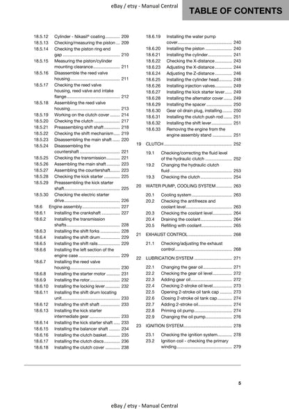 Husqvarna 2019 - TE 250i 300i - Workshop Service Repair Manual