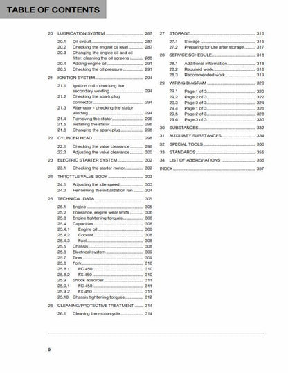 Husqvarna 2017 - FC FX 450 - Service Workshop Repair Manual
