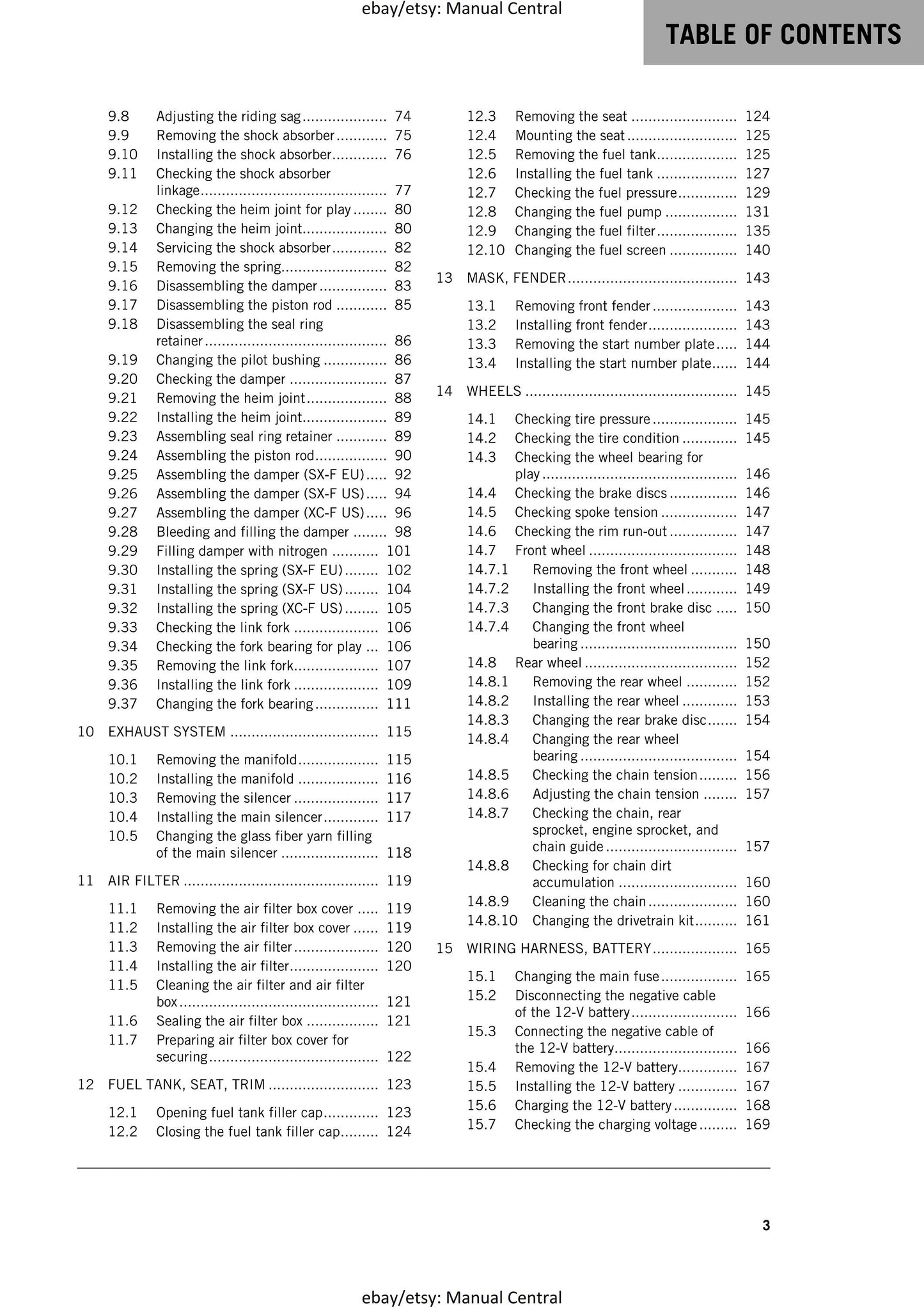 KTM 2018 - 350 SX-F XC-F - Service Workshop Repair Manual
