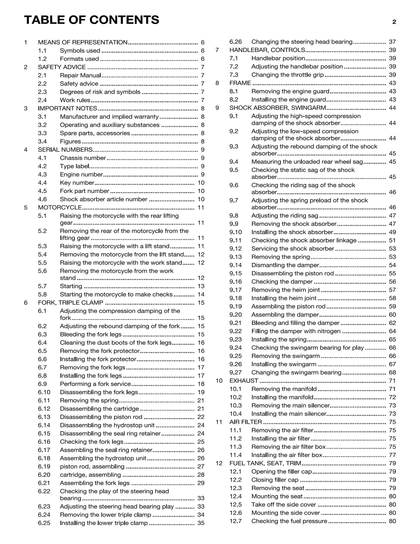 Husqvarna 2016 - 701 Enduro - Service Workshop Repair Manual