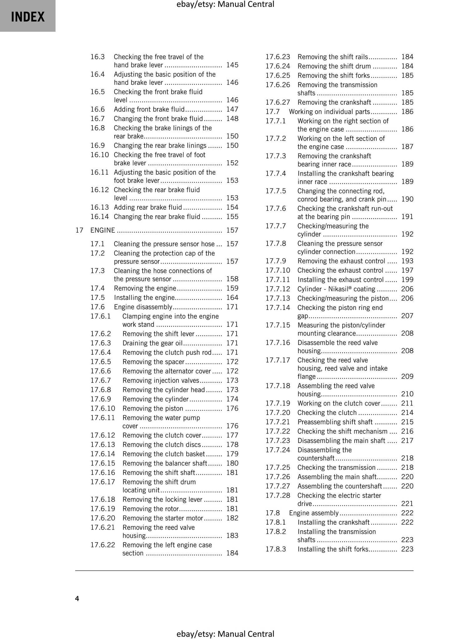 KTM 2020 - 250 300 XC Tpi - Service Workshop Repair Manual