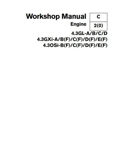 Volvo Penta - Engine - 4.3GL 4.3GXi 4.3OSi - Workshop Service Repair Manual