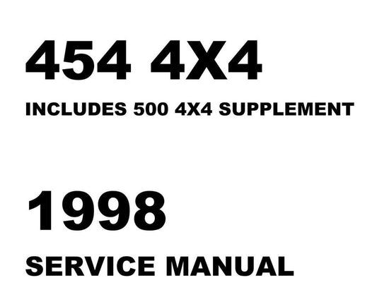 Arctic Cat 1998 454 500 4x4 - Service Workshop Repair Manual