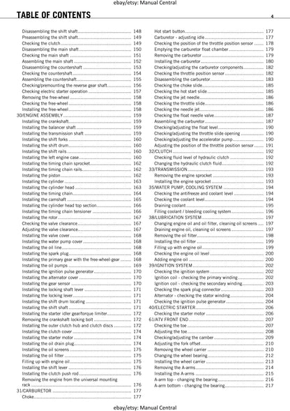 KTM ATV 2011 - 525 Xc Atv Eu - Service Workshop Repair Manual
