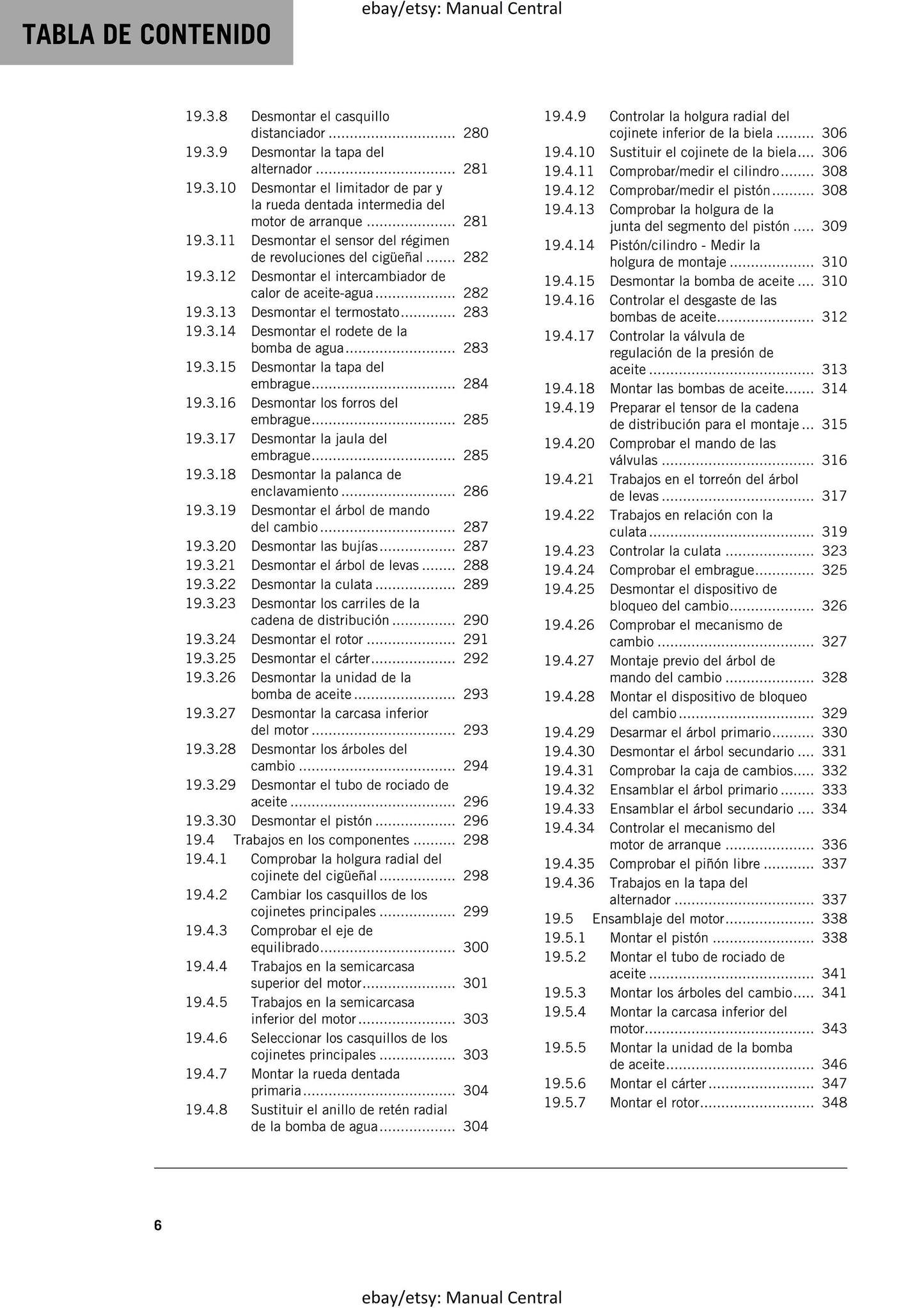 Spanish Language - KTM 2022 - 890 Adventure R - Manual de Reparacion