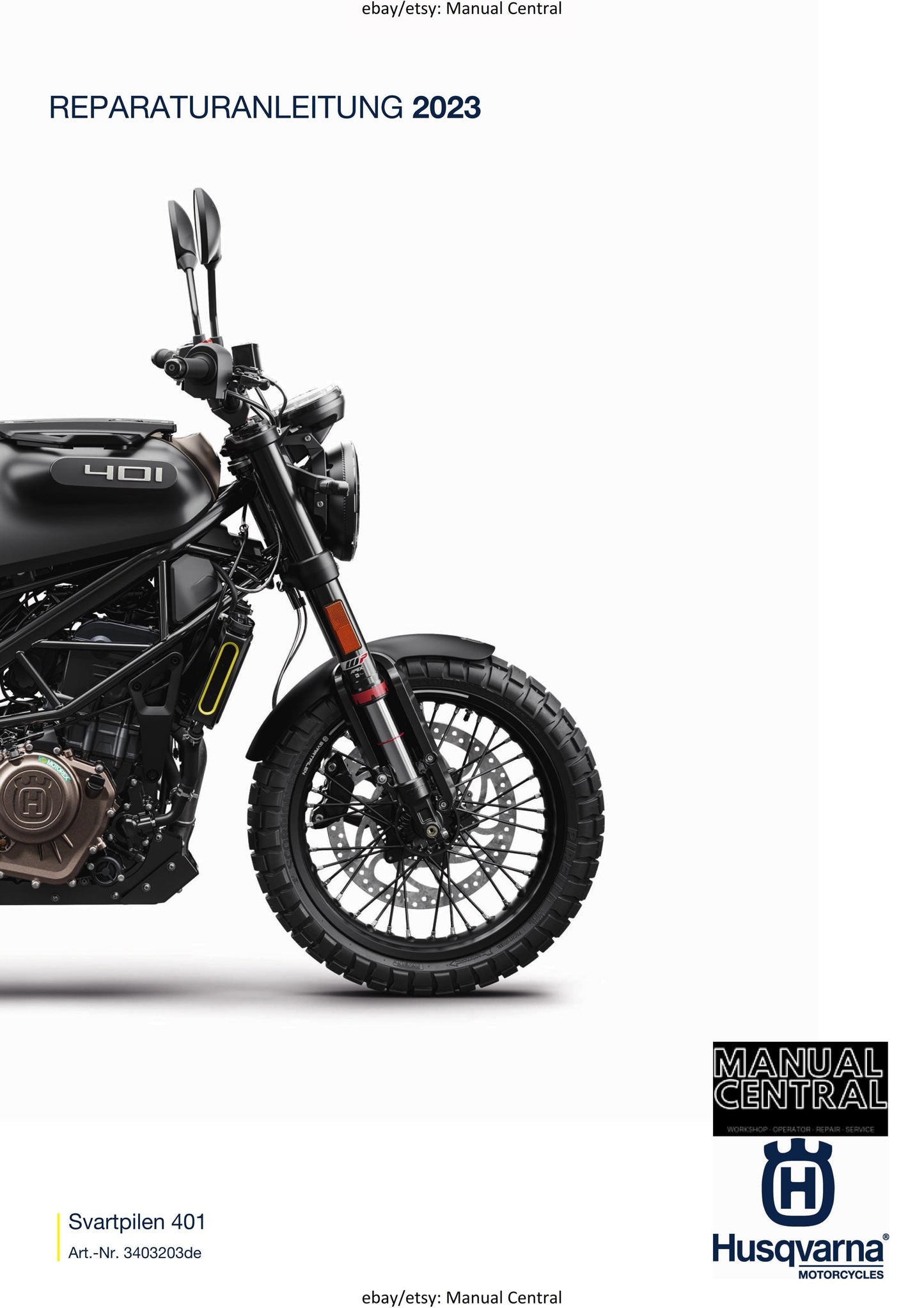 German Language - Husqvarna 2023 - Svartpilen 401 - Reparaturanleitung
