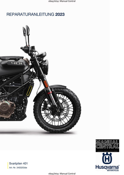 German Language - Husqvarna 2023 - Svartpilen 401 - Reparaturanleitung