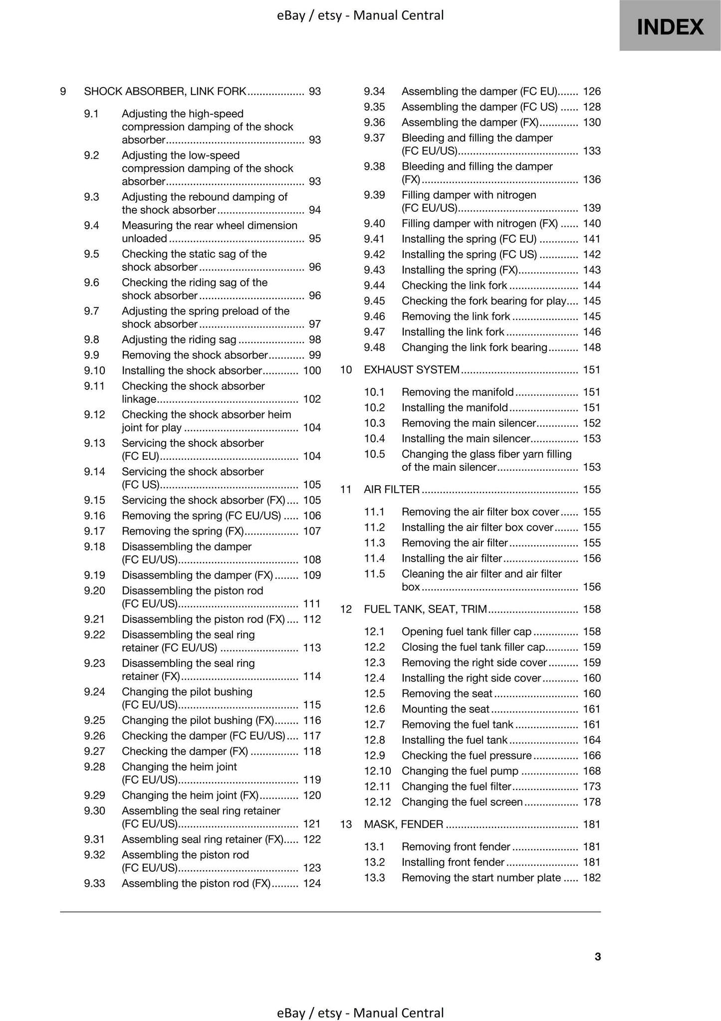 Husqvarna 2022 - FC FX 450 - Service Workshop Repair Manual