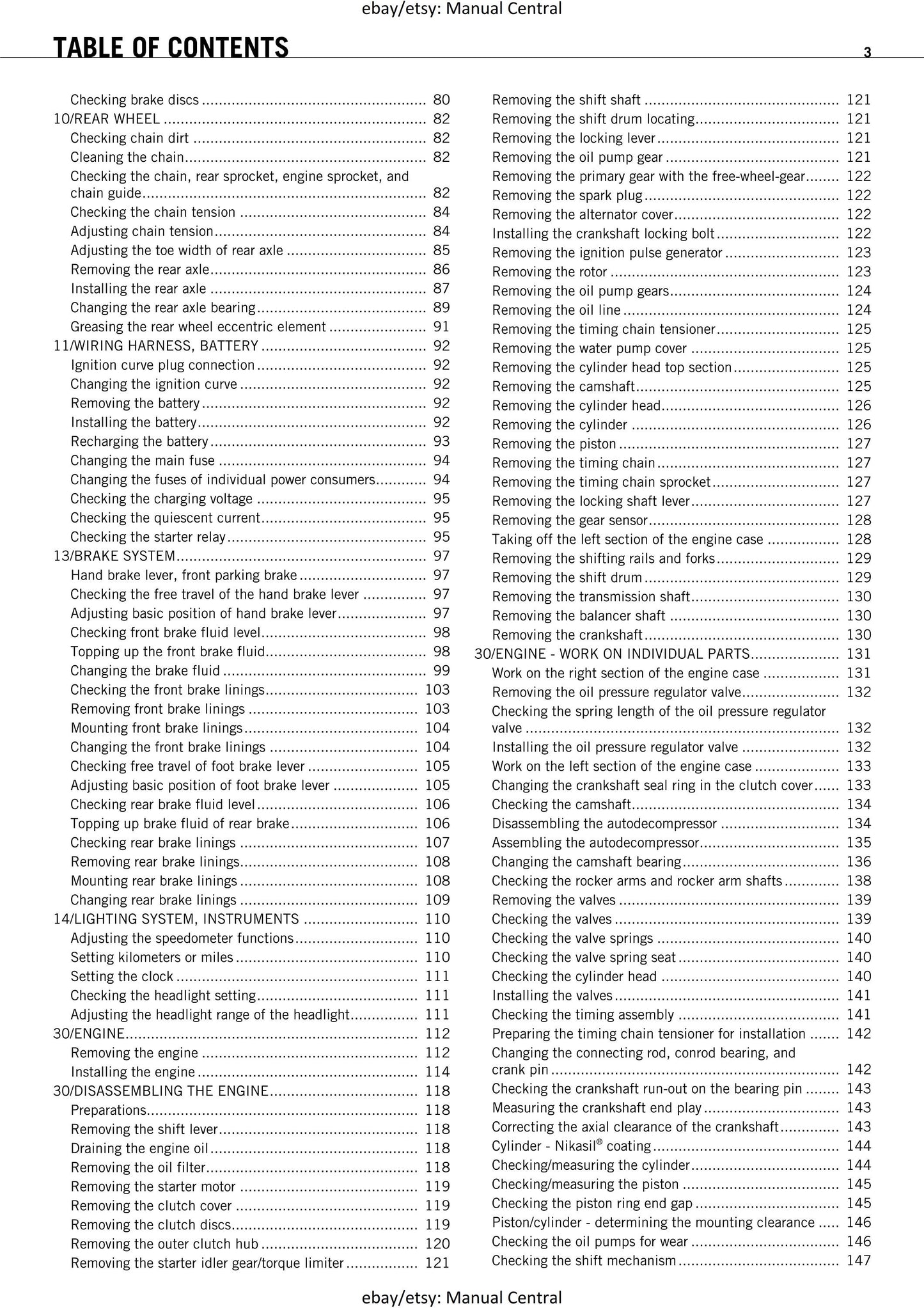 KTM ATV 2011 - 525 Xc Atv Eu - Service Workshop Repair Manual