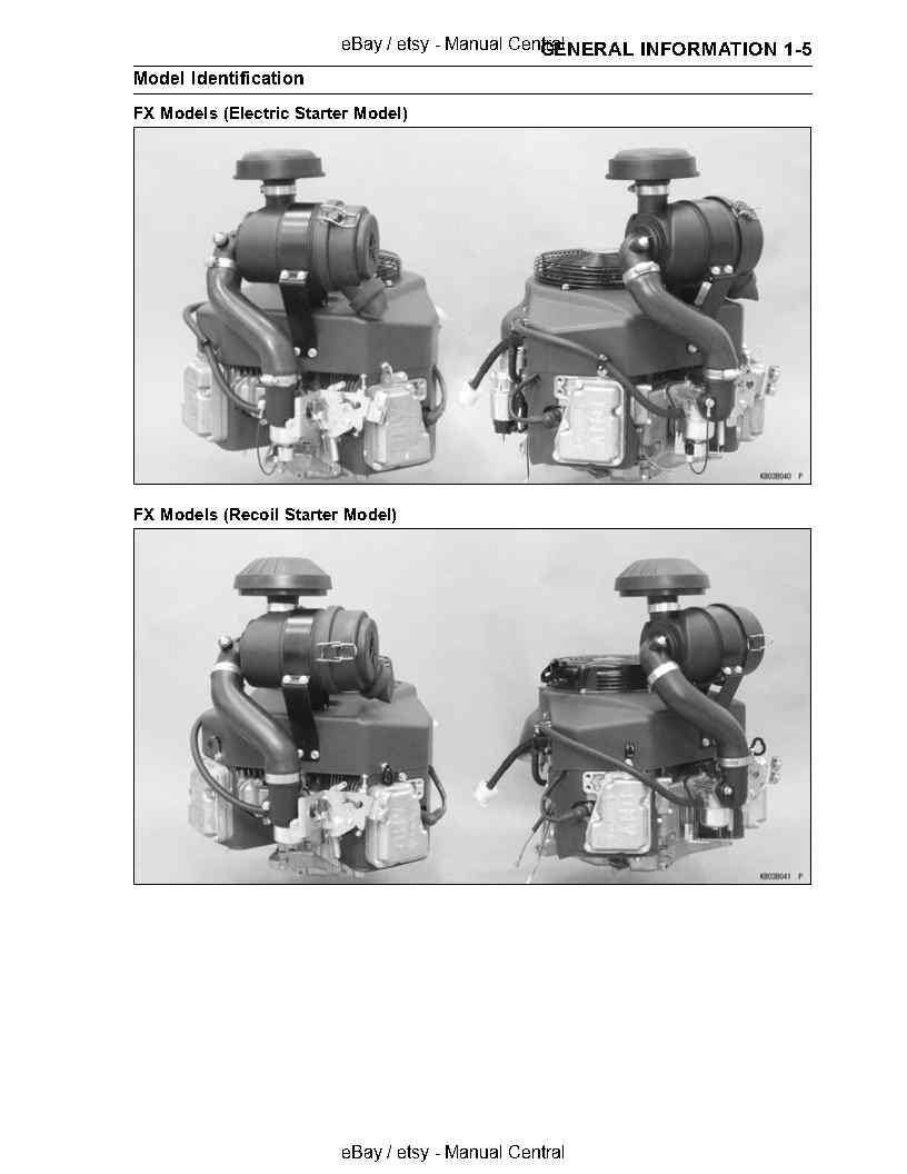 Kawasaki FR541V FR600V FS481V FS541V FS600V FX481V FX541V FX600V 4 Stroke Air Cooled V-Twin Gasoline Engine - Workshop Service Repair Manual