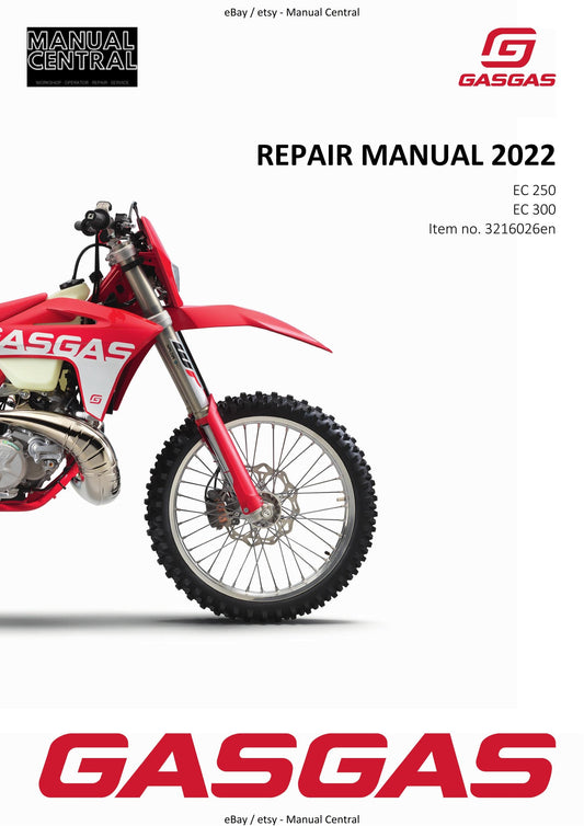 GasGas 2022 - EC 250 300- Service Workshop Repair Manual