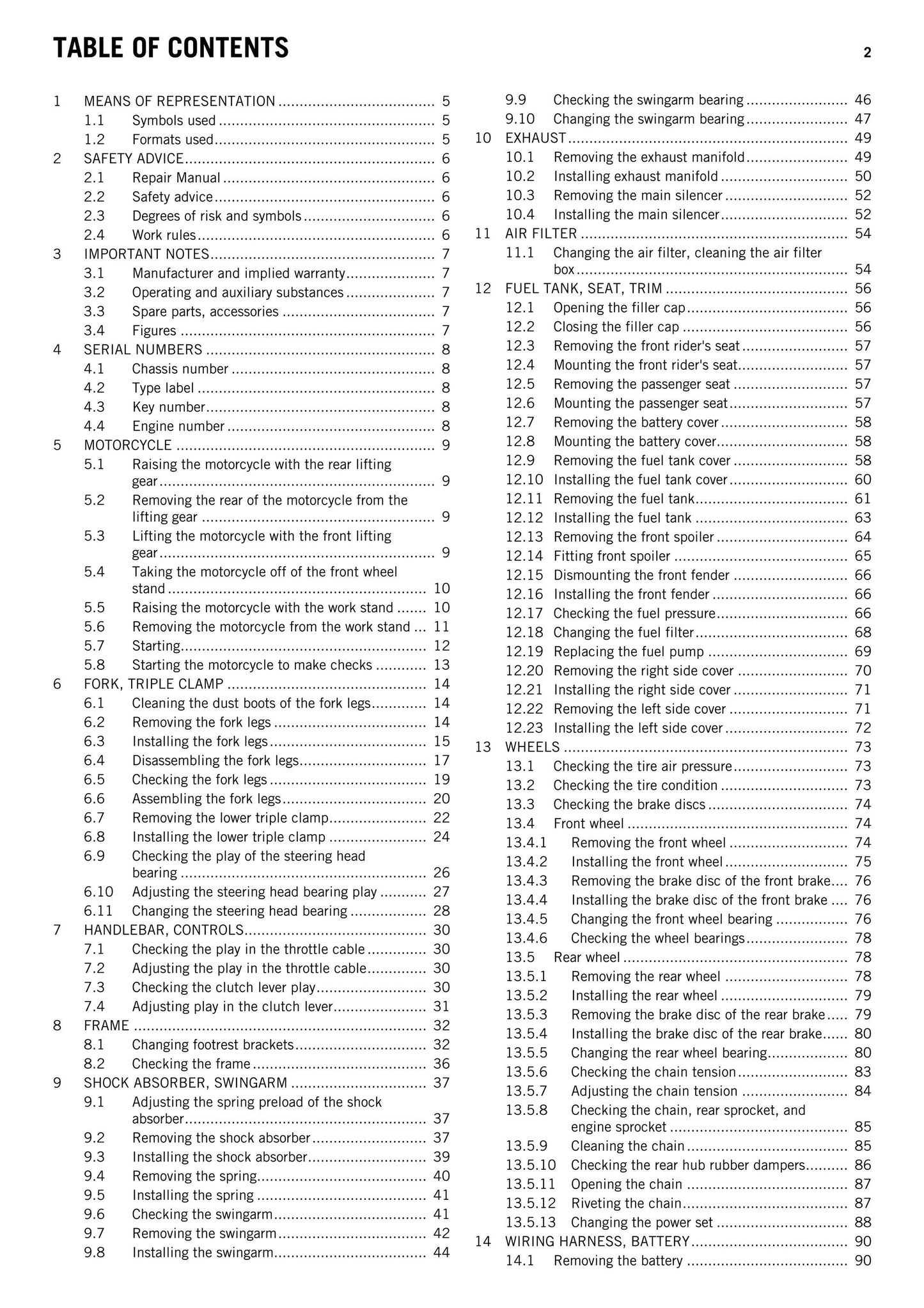 KTM 2015 - RC 250 - Service Workshop Repair Manual