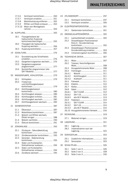 PDF - German Language - KTM 2023 - 350 Sx-f Xc-f Factory Edition - Reparaturanleitung - Service Workshop Repair Manual