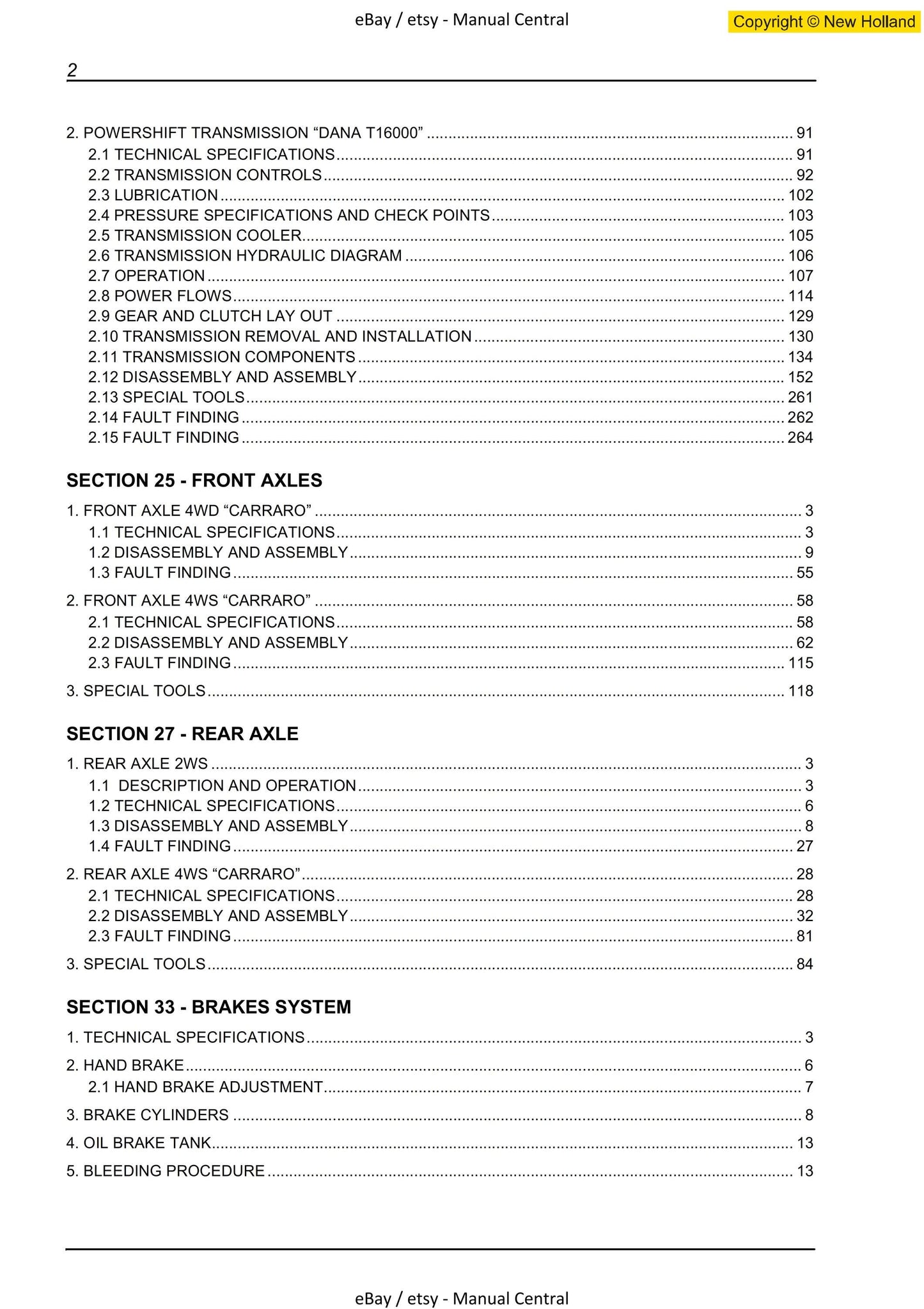 New Holland - B110 B115 - Workshop Service Repair Manual