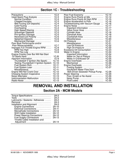 Mercury Mercruiser Service Manual 25 - Marine Engines GM V-6 262 CID 4.3L